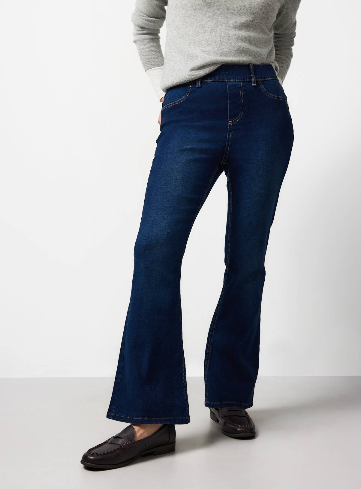 The Dark Denim Flared Jeggings 6 - Image 1